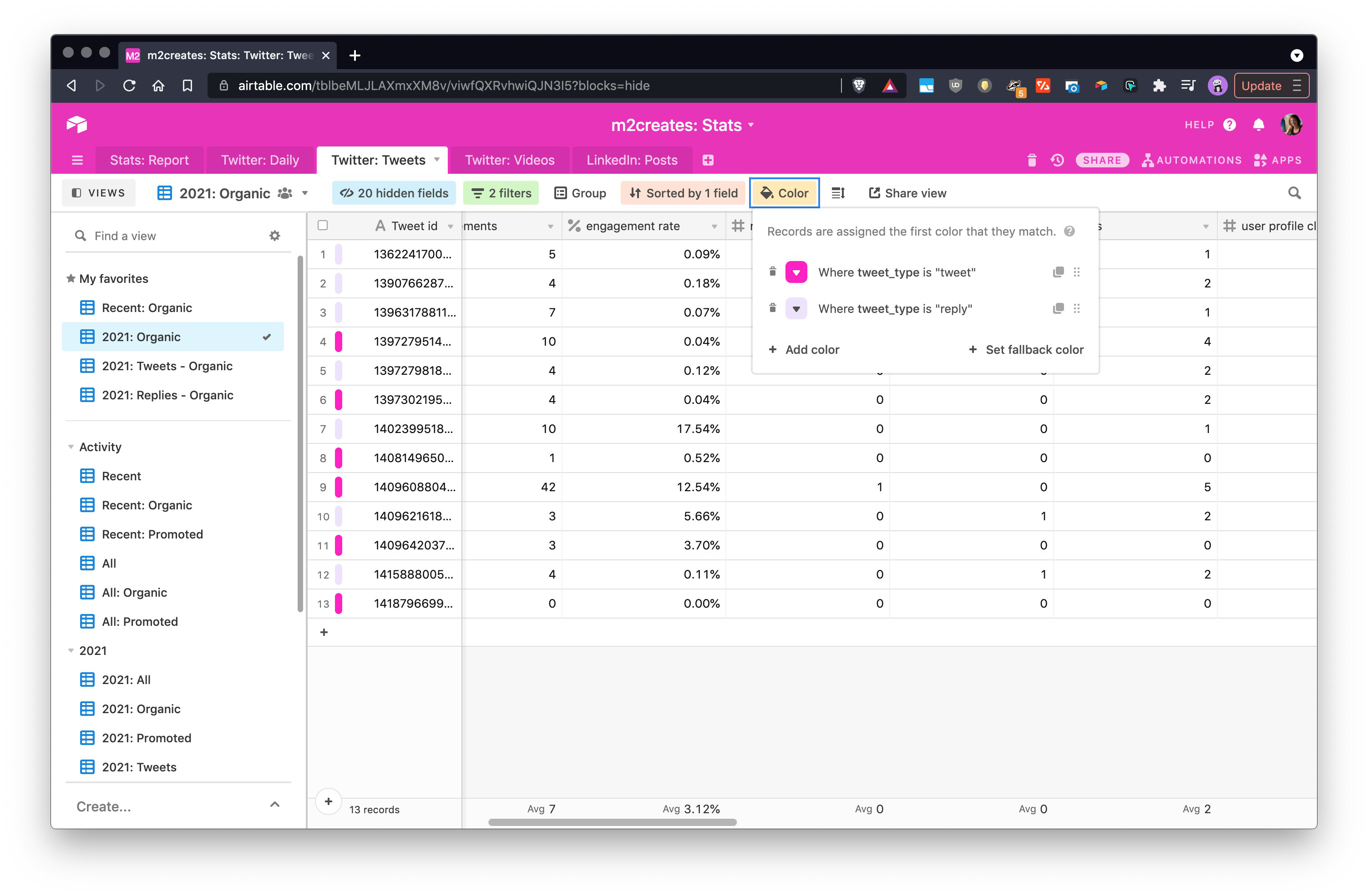 Airtable Hub Tweets