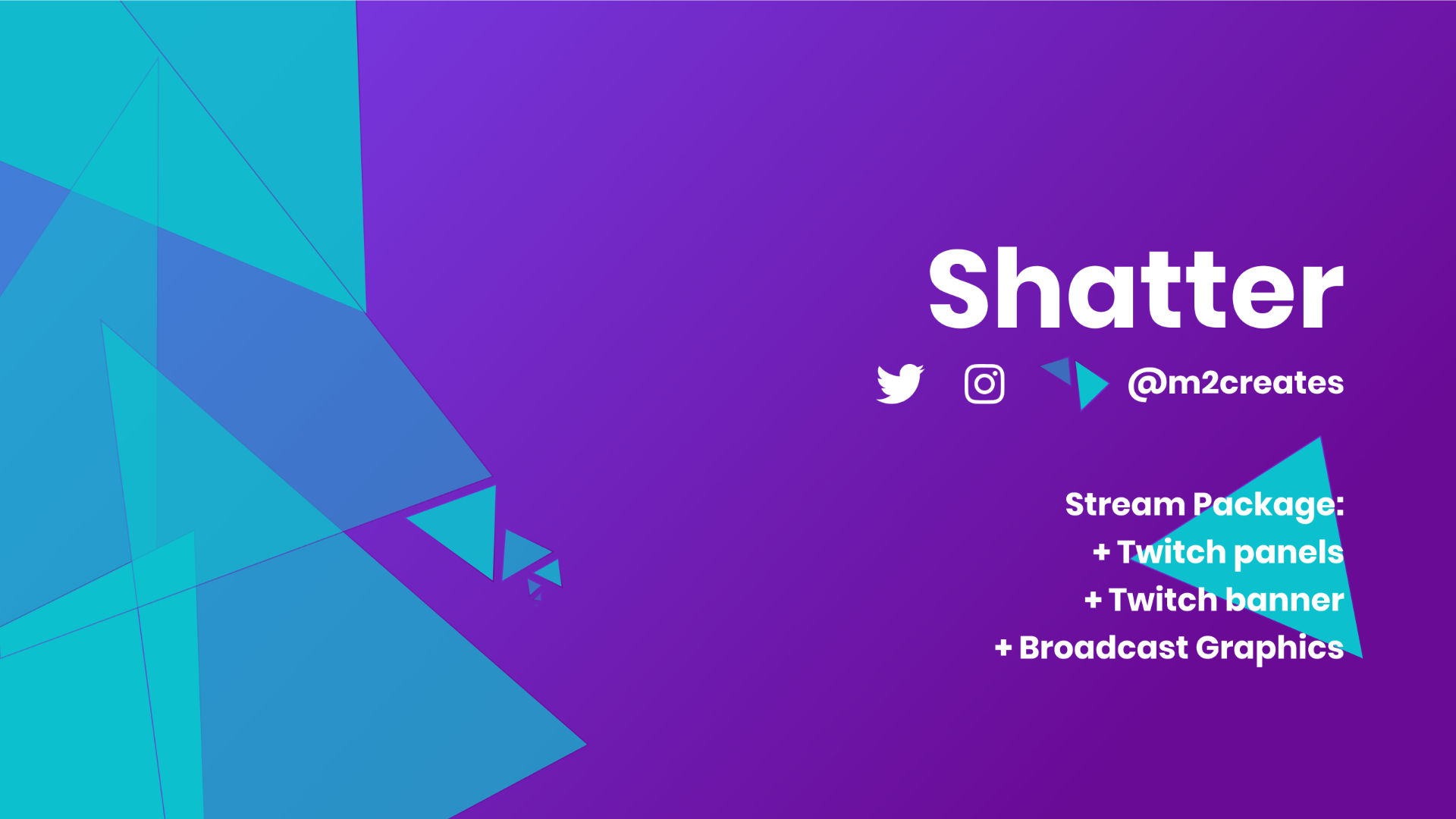 Shatter, static stream package Figma template